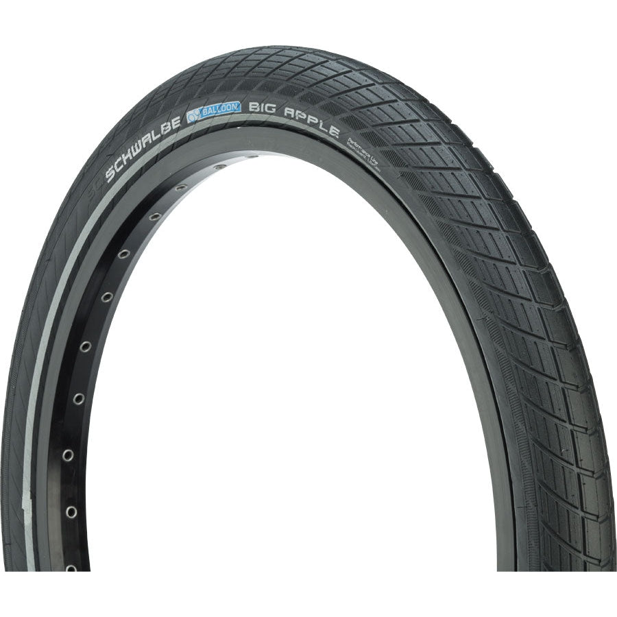 Schwalbe  Big Apple Tire - 26 x 2.15, Clincher, Wire, Black, K-Guard, SBC