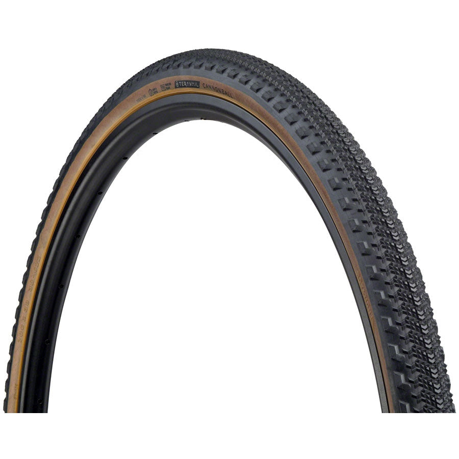 Teravail  Cannonball Tire - 700 x 38, Tubeless, Folding, Tan, Durable, 60tpi, Fast Compound