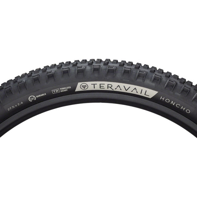 Teravail Honcho Mountain Bike Tire - 27.5 x 2.4, Tubeless, Folding, Black, Durable, Grip Compound - Tires - Bicycle Warehouse