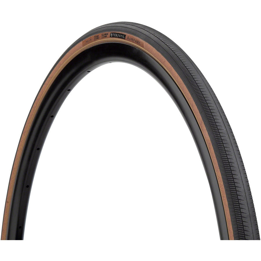 Teravail Rampart Gravel Bike Tire - 700 x 28, Tubeless, Folding, Tan, Light and Supple, Fast Compound - Tires - Bicycle Warehouse