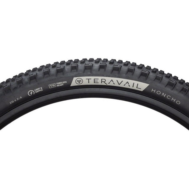 Teravail Honcho Mountain Bike Tire - 29 x 2.4, Tubeless, Folding, Black, Durable, Grip Compound - Tires - Bicycle Warehouse