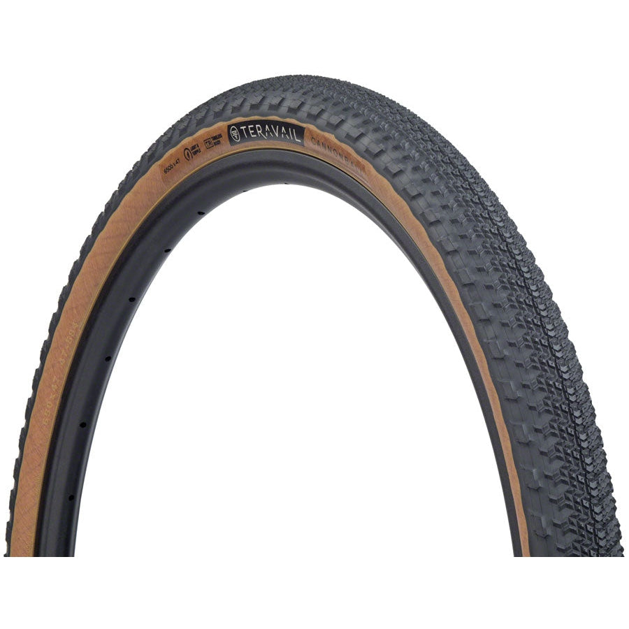 Teravail  Cannonball Tire - 650b x 47, Tubeless, Folding, Tan, Light and Supple