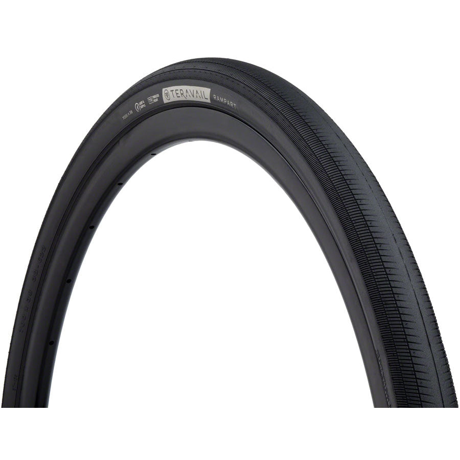 Teravail  Rampart Tire - 700 x 38, Tubeless, Folding, Black, Light and Supple, Fast Compound