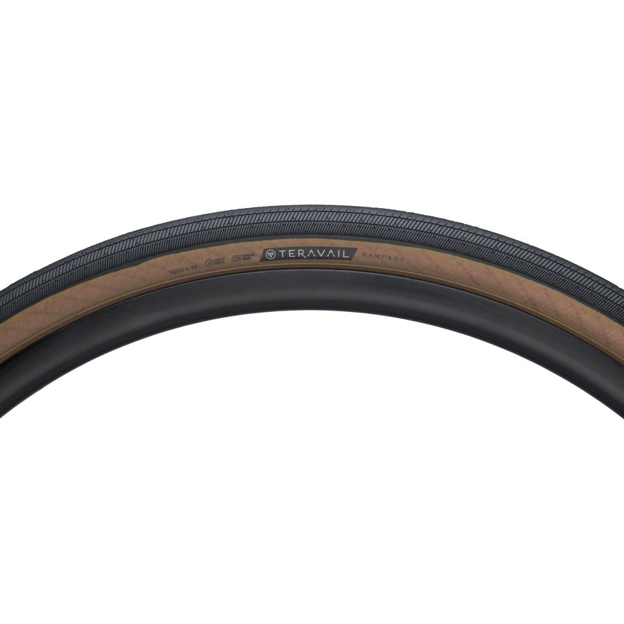 Teravail Rampart Tire - 700 x 38, Tubeless, Folding, Tan, Light