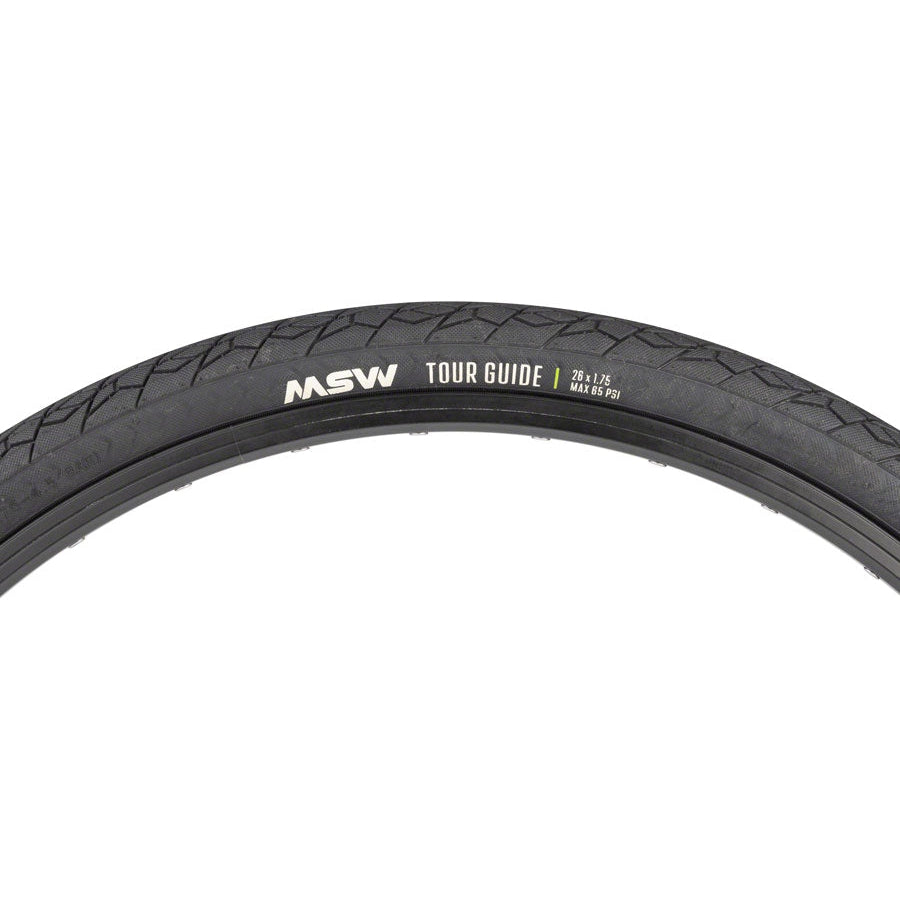 MSW Tour Guide Touring-Hybrid Bike Tire - 26 x 1.75, Black, Rigid Wire Bead, 33tpi - Tires - Bicycle Warehouse