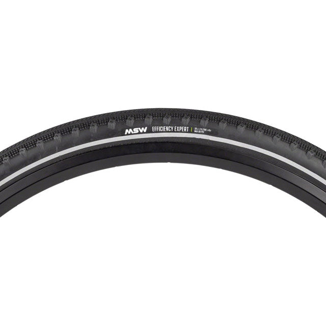 MSW Efficiency Expert Touring-Hybrid Bike Tire - 29 x 1.75 (700 x 45), Black, Folding Wire Bead, Puncture Protection, Reflective Sidewalls, 33tpi - Tires - Bicycle Warehouse