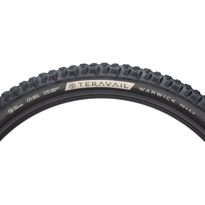 Teravail Warwick Mountain Bike Tire - 29 x 2.3, Tubeless, Folding, Black, Durable, Grip Compund - Tires - Bicycle Warehouse