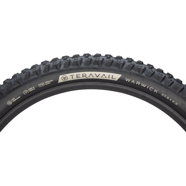 Teravail Terravail Warwick Mountain Bike Tire - 27.5 x 2.5, Tubeless, Folding, Light and Supple, Fast Compound - Tires - Bicycle Warehouse