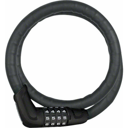 Abus Tresorflex 6615 Combination Coiled Bike Cable Lock: 120cm x 15mm With Mount