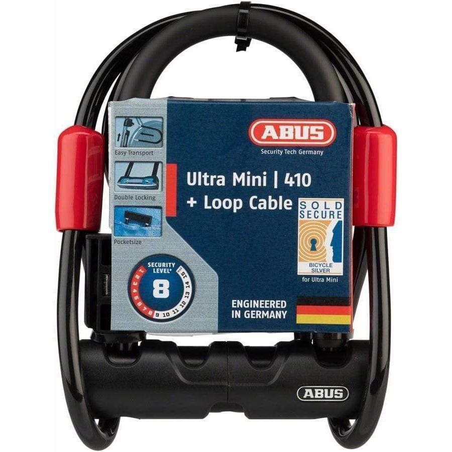 Abus Ultra 410 Bike U-Lock - 3.9 x 5.5", Keyed, Black, Includes Cobra cable