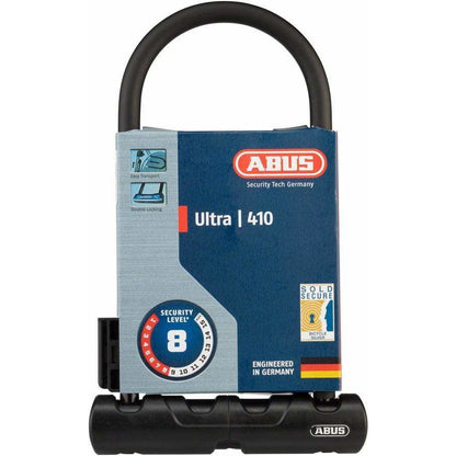Abus Ultra 410 Bike U-Lock - 3.9 x 9", Keyed, Black, Includes bracket