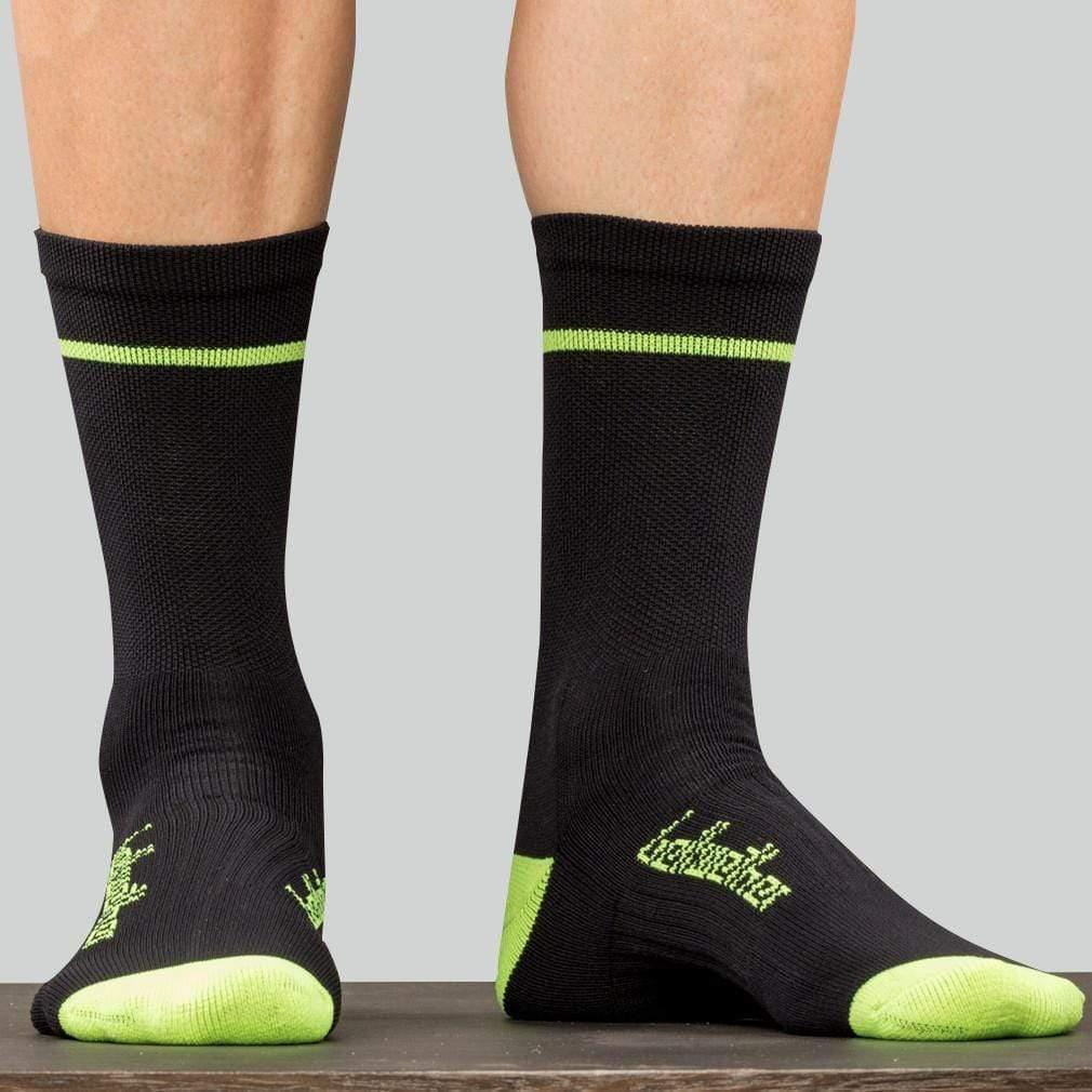 Bellwether Optime Cycling Socks - Black/Yellow