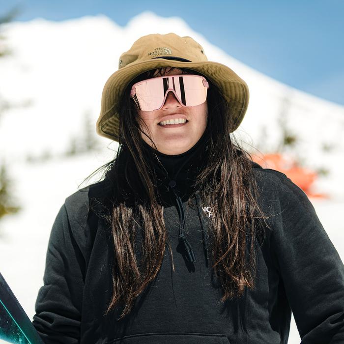 Smith Bobcat B4BC Chalk Rose + ChromaPop Rose Gold Mirror Lens Sunglasses - Eyewear - Bicycle Warehouse