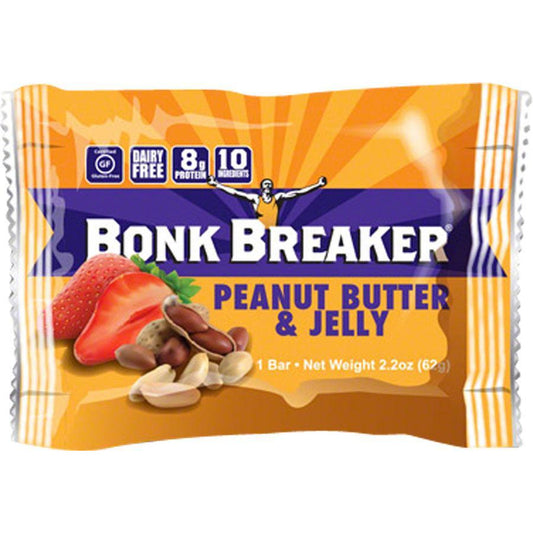 Bonk Breaker Energy Bar: Peanut Butter and Jelly, Box of 12