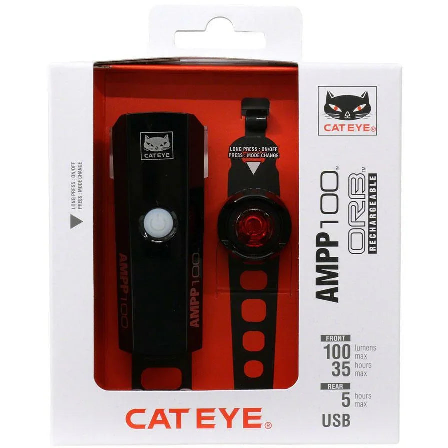 CatEye AMPP100 ORB Bike Headlight/Taillight Set