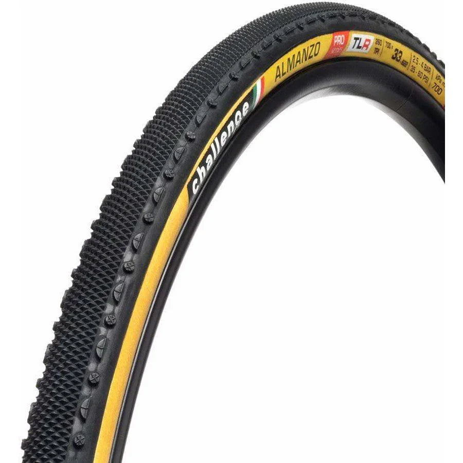 Challenge Challenge Alamanzo Gravel Pro Tire - 700 x 33c, Tubeless, Folding/Tan
