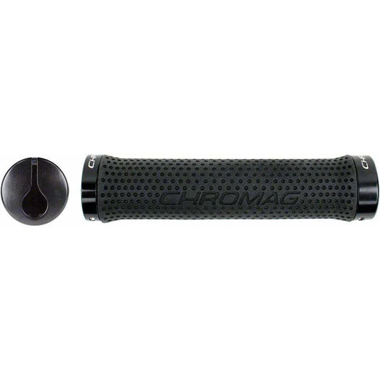 Chromag Basis Bike Handlebar Grips - Black, Lock-On