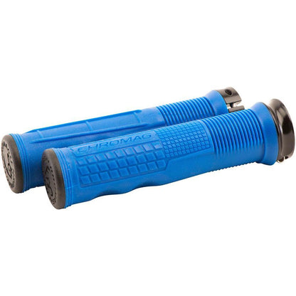 Chromag Format Bike Handlebar Grips - Blue, Lock-On