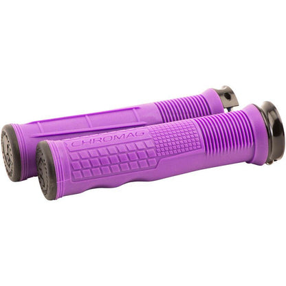 Chromag Format Bike Handlebar Grips - Purple, Lock-On