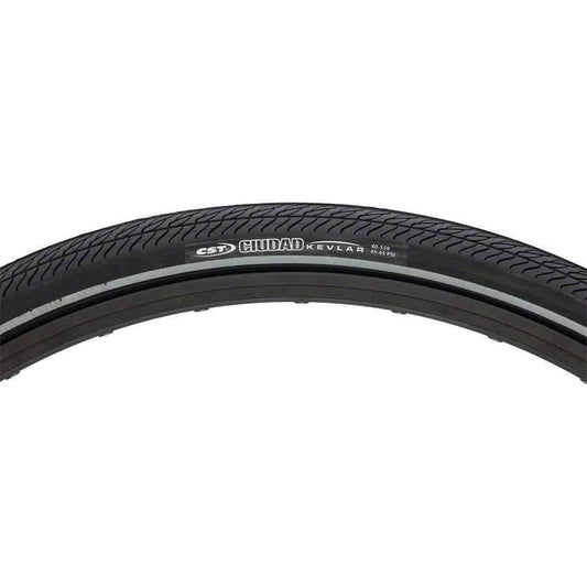 CST Ciudad Bike Tire: 700x32 Steel Bead Black with Aramid Puncture Protection