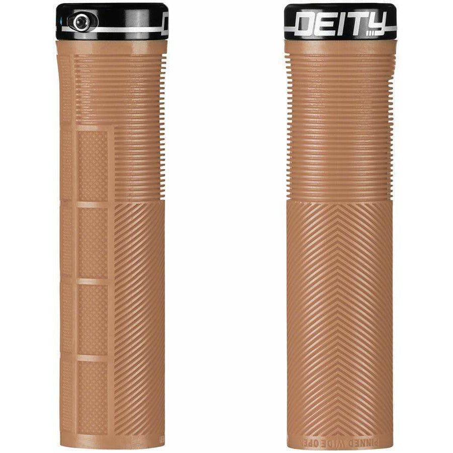 Deity Components Knuckleduster Bike Handlebar Grips - Gum, Lock-On