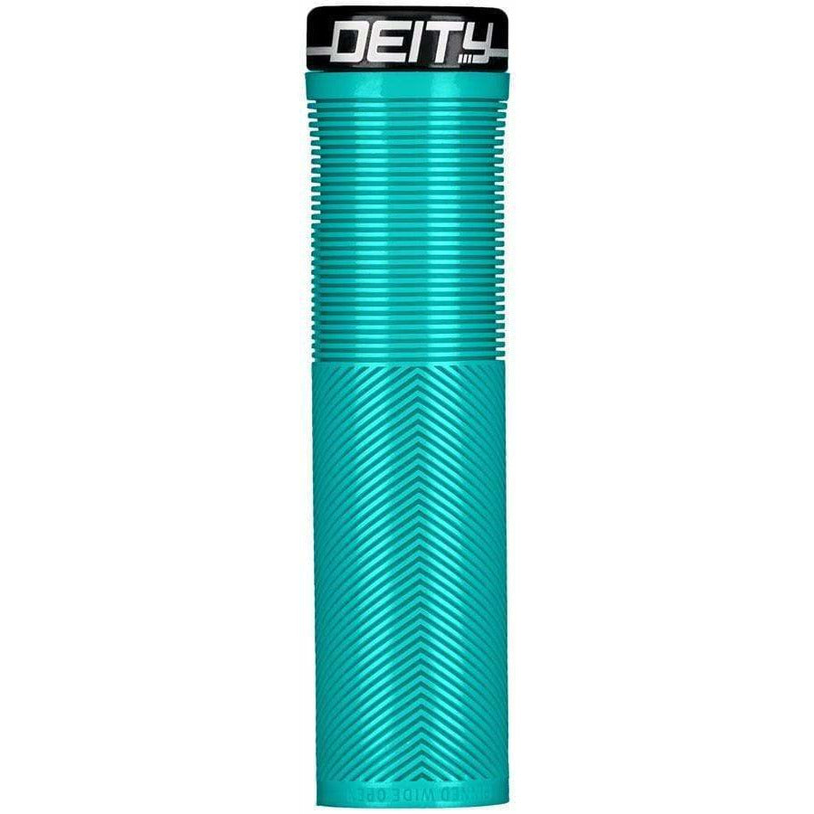 Deity Components Knuckleduster Bike Handlebar Grips - Turquoise, Lock-On