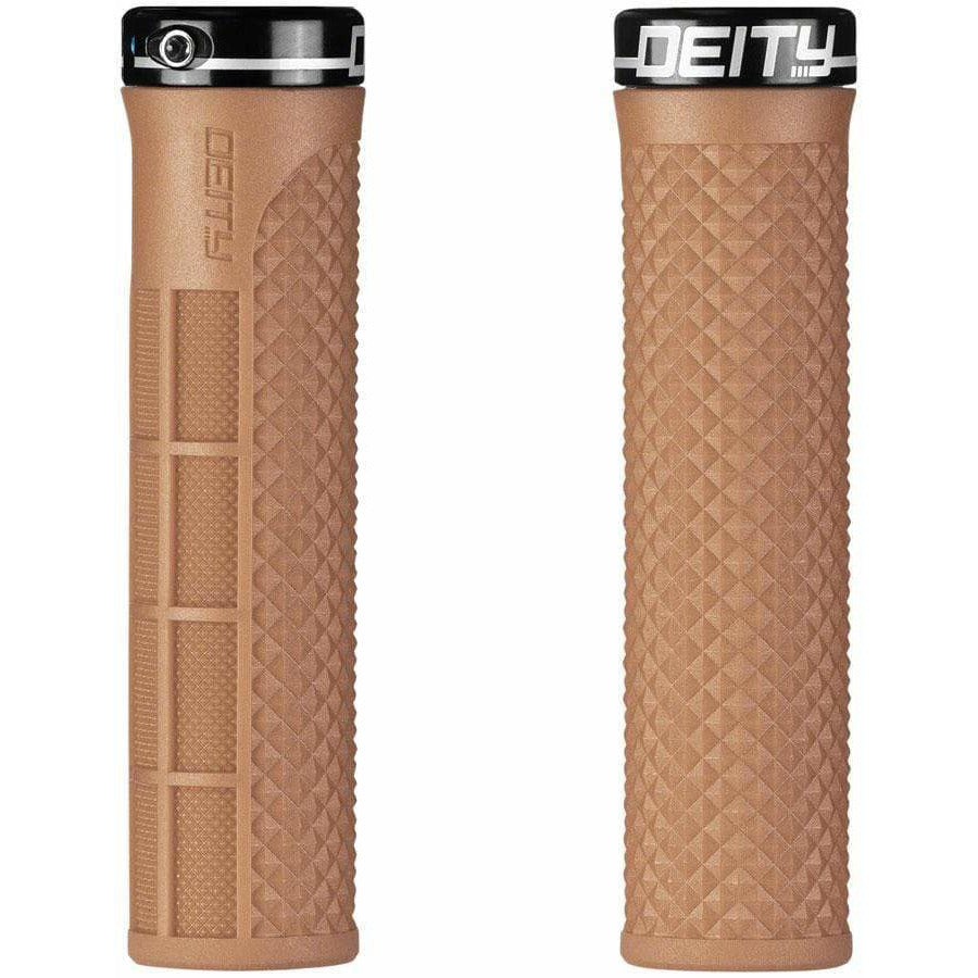 Deity Components Lockjaw Bike Handlebar Grips - Gum, Lock-On