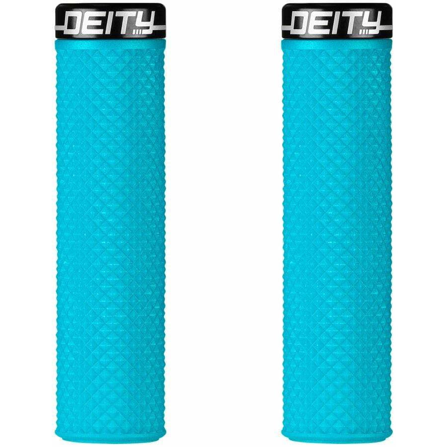 Deity Components Supracush Bike Handlebar Grips - Turquoise, Lock-On