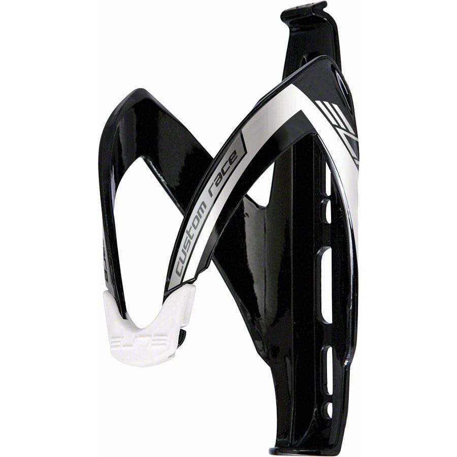 Elite SRL Elite Custom Race Bike Water Bottle Cage: Gloss Black/White