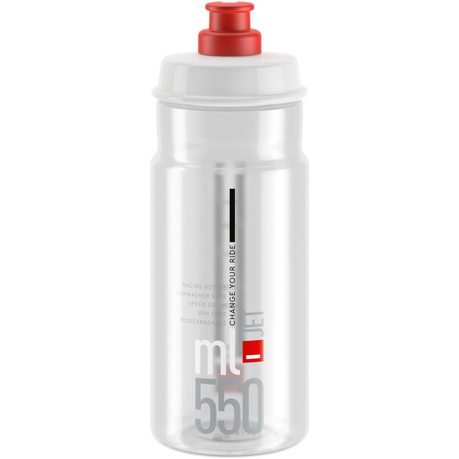 Elite SRL Jet Bike Water Bottle 18oz - Clear/Red