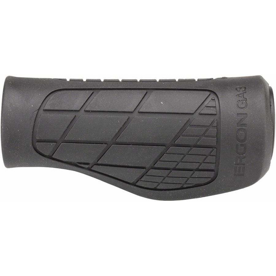 Ergon GA3 Bike Handlebar Grips - Black, Right Hand Twist Shifter, Lock-On