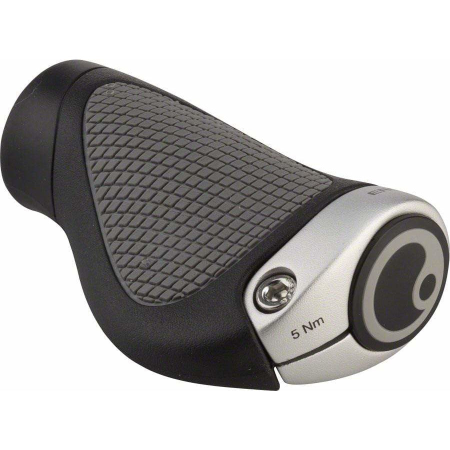 Ergon GP1 Bike Handlebar Grips - Black/Gray, Lock-On, Bike Handlebar Gripshift, Small