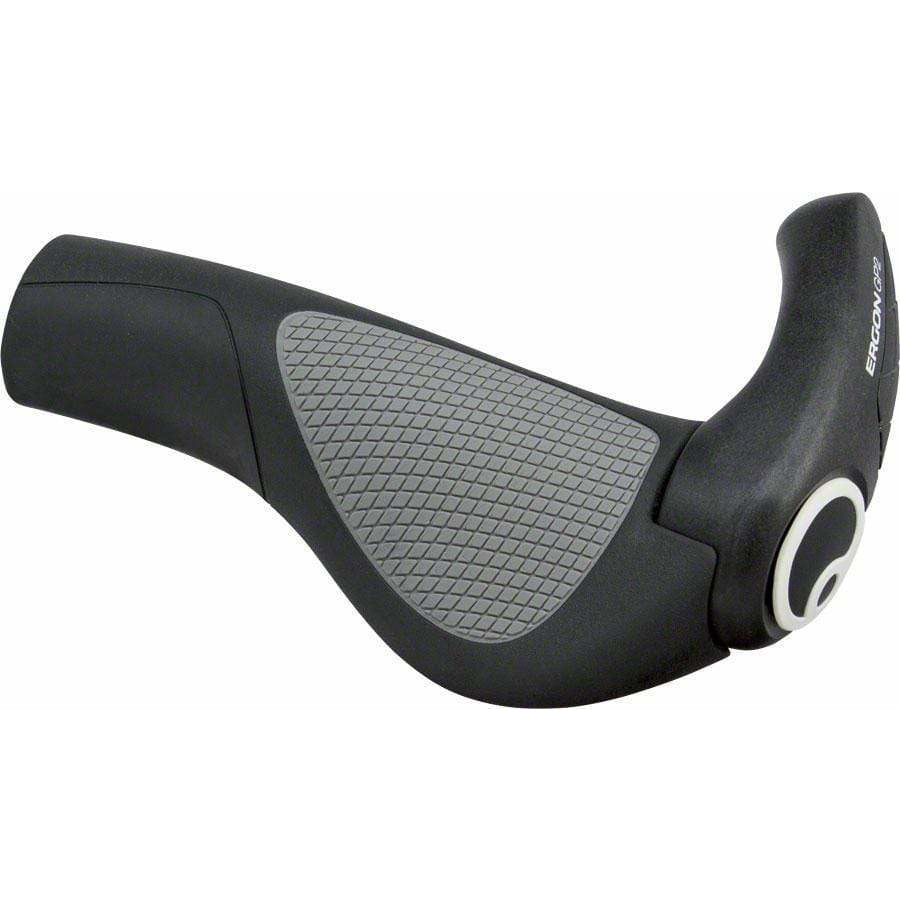 Ergon GP2 Bike Handlebar Grips - Black/Gray, Lock-On, Small