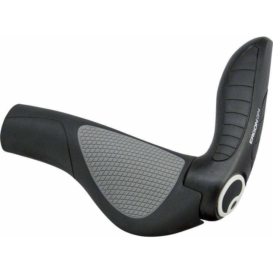 Ergon GP4 Bike Handlebar Grips - Black/Gray, Lock-On, Small
