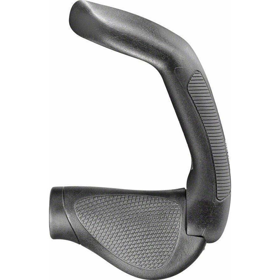 Ergon GP5 Bike Handlebar Grips - Black/Gray, Lock-On, Bike Handlebar Gripshift, Large
