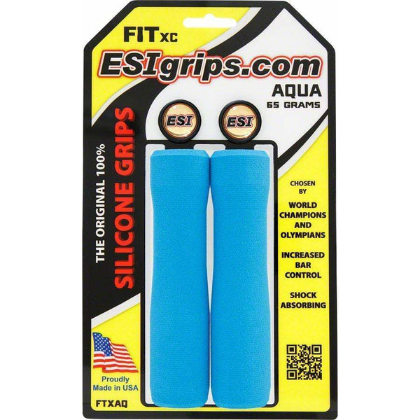 ESI Fit XC Grips - Aqua