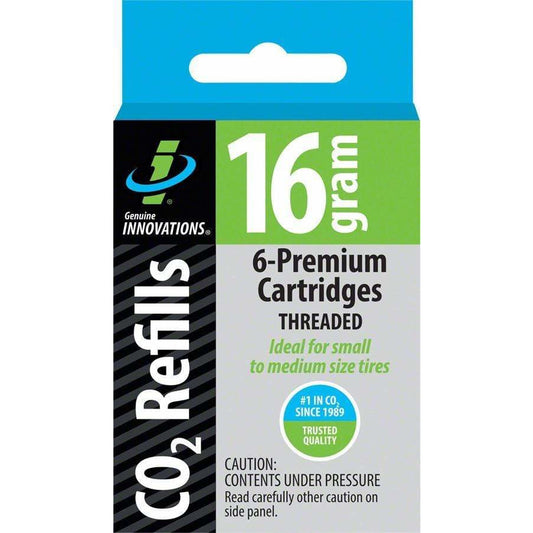 Genuine Innovations 16gram Threaded CO2 Cartridges: 6-Pack