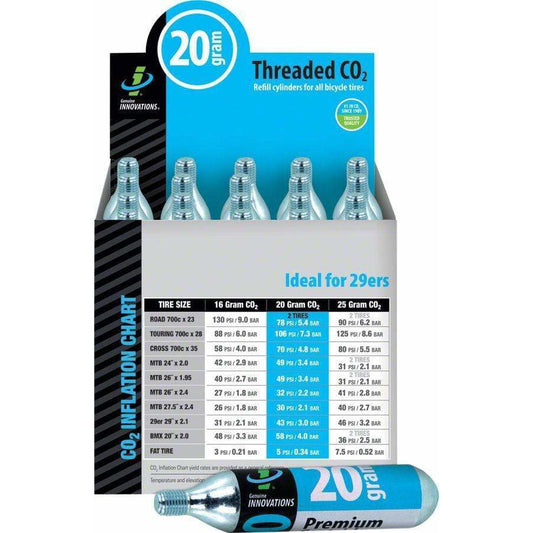 Genuine Innovations 20gram Threaded CO2 Cartridges: Box of 20