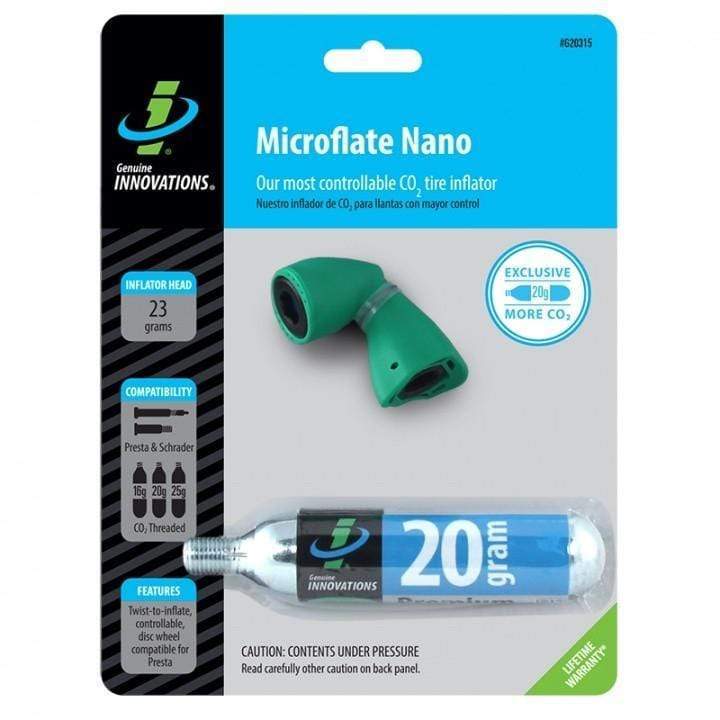 Genuine Innovations Microflate Nano Co2 Bike Inflator w/ 20g Threaded Cartridge