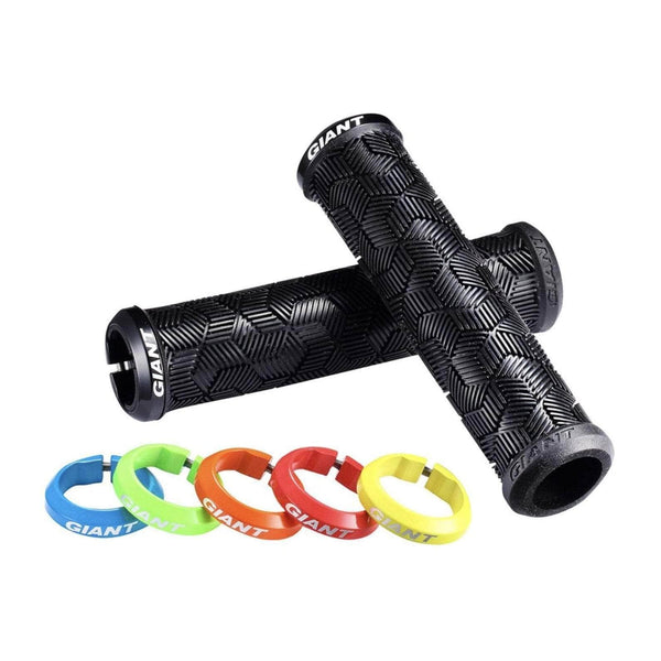 giant bicycle grips Tactal Single Lock-On Black/Red on for secure fitting. Size:SMALL 27.5