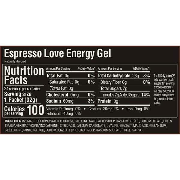 GU Energy Gel: Espresso Love, Box of 24
