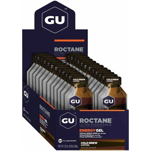 GU Roctane Energy Gel: Cold Brew Coffee, Box of 24
