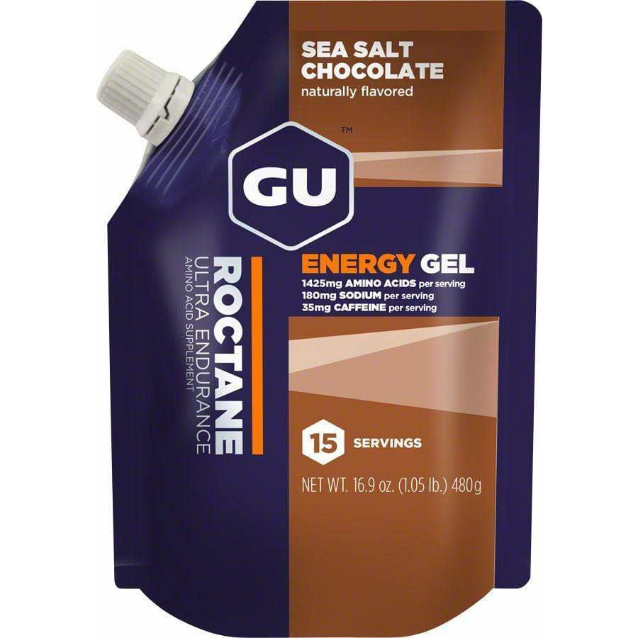 GU Roctane Energy Gel: Sea Salt Chocolate, 15 Serving Pouch