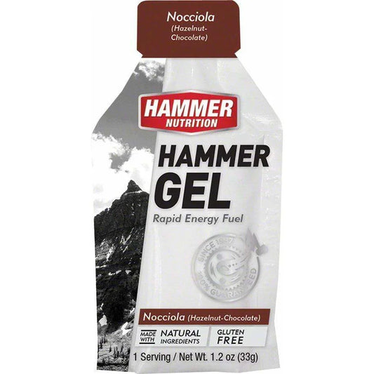 Hammer Nutrition Hammer Gel: Hazelnut Chocolate, 24 Single Serving Packets