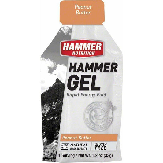 Hammer Nutrition Hammer Gel: Peanut Butter, 24 Single Serving Packets
