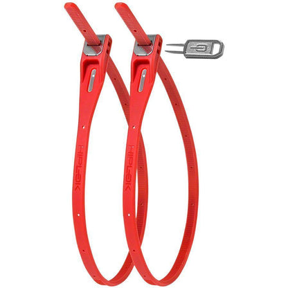 Hiplok Z-Lok Security Tie Bike Lock Twin Pack: Red