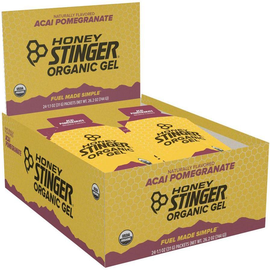 Honey Stinger Organic Energy Gel: Acai and Pomegranate, Box of 24