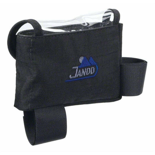 Jandd Top Tube/ Stem Bike Bag: Clear-top with velcro closure Black Medium