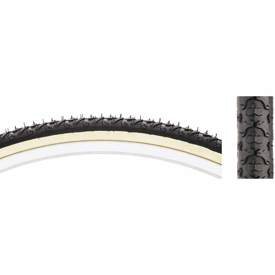 Kenda K161 KrossCyclo Bike Tire 27x1 3/8 Steel Bead Black/Tan