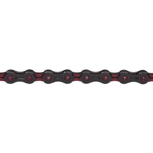 KMC X10SL Chain - 10-Speed, 116 Links, Black/Red - Chains - Bicycle Warehouse
